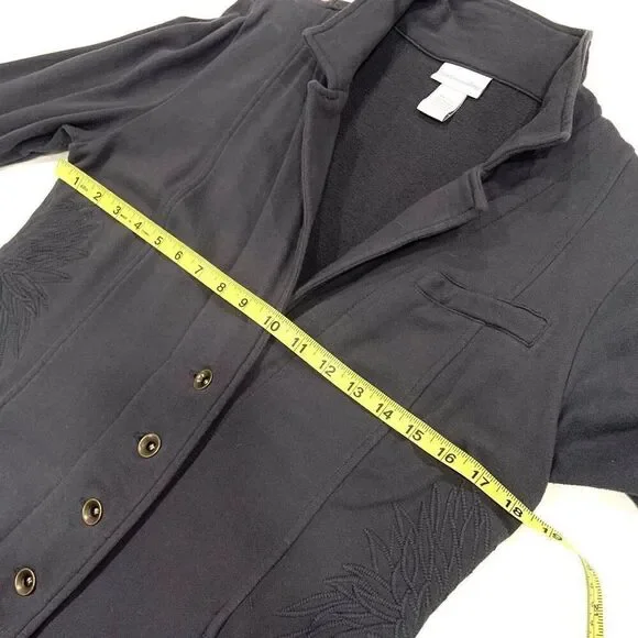 SOFT SURROUNDINGS French Terry Victorian Jacket - Picture 7 of 8